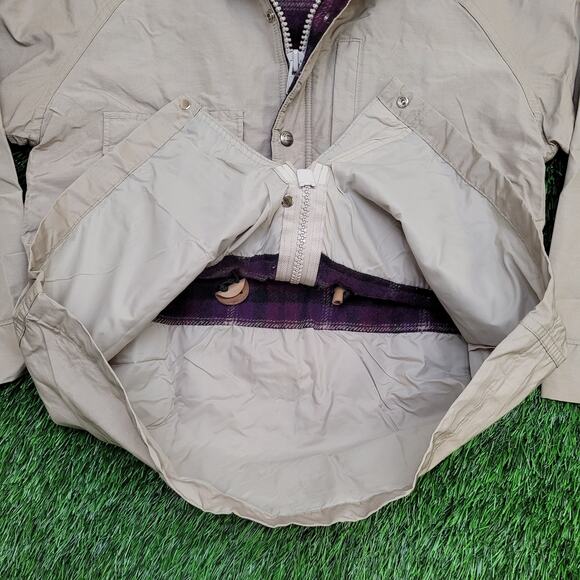 Vintage 90s Woolrich Parka Coat Jacket Women M/L 20x27 Beige - Picture 12 of 14
